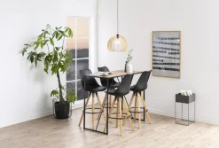 ACTONA GROUP Barhocker »Dian« Set, 2 Stk. tlg. Barstuhl, Organisch geformter Sitz mit Kissen, Fußstütze