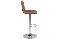ACTONA GROUP Barhocker »Emu« Barstuhl, PU Lederoptik, Braun, Trompetenfuß, Sitzhöhe: 61-82 cm