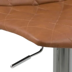 ACTONA GROUP Barhocker »Emu« Barstuhl, PU Lederoptik, Braun, Trompetenfuß, Sitzhöhe: 61-82 cm