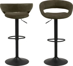 ACTONA GROUP Barhocker »Grace« (Set, 2 St) in Microfaser, Höhenverstellbar, Armlehne