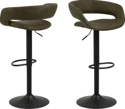 ACTONA GROUP Barhocker »Grace« (Set, 2 St) in Microfaser, Höhenverstellbar, Armlehne