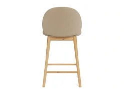 ACTONA GROUP Barhocker »Sophia - Bequemer Barstuhl aus Eiche mit Fußstütze & Rückenlehne« Set, 2 Stk. tlg. Skandinavisches Design, Sitz aus Stoff, für Küche & Essbereich