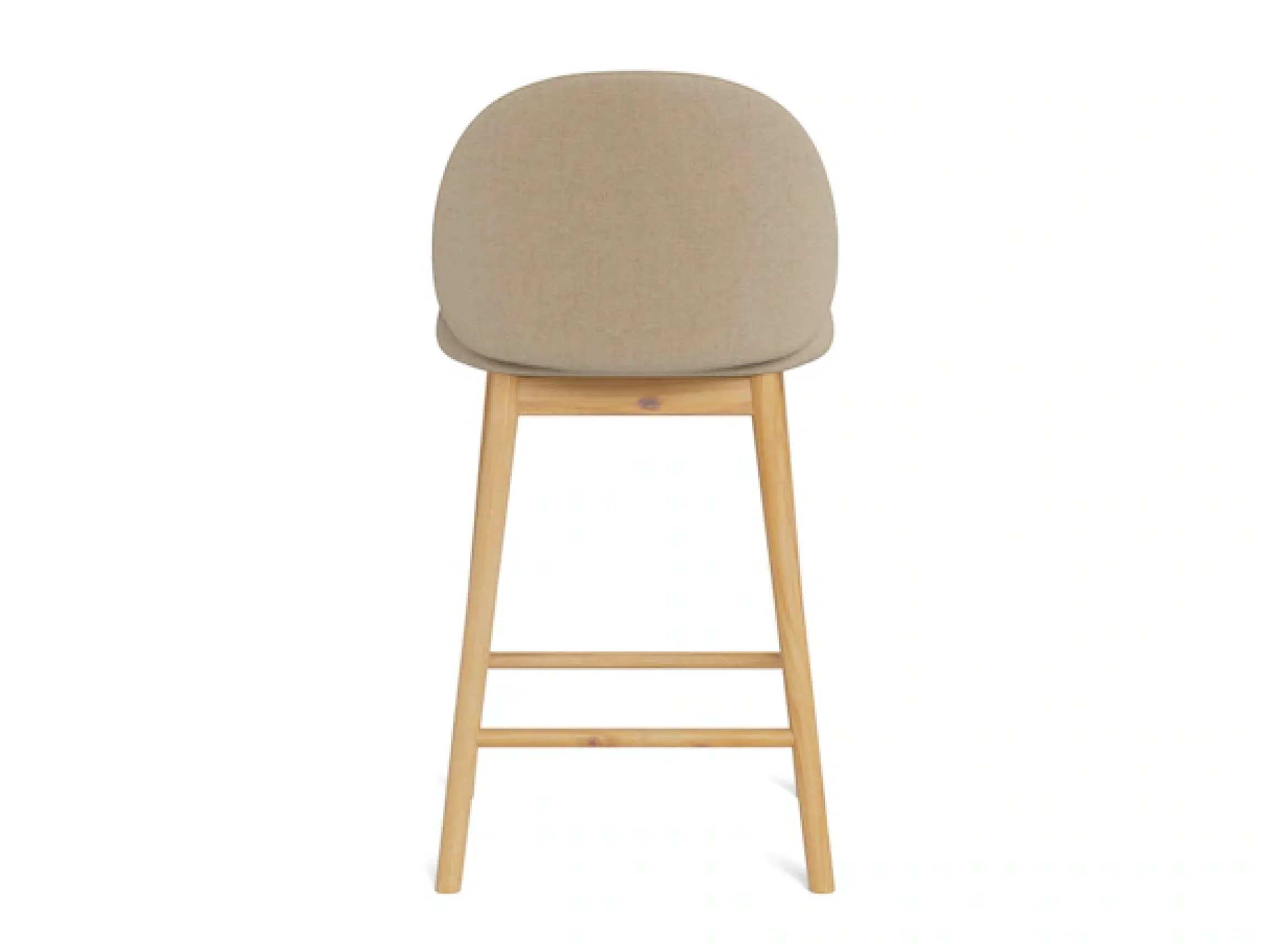 ACTONA GROUP Barhocker »Sophia - Bequemer Barstuhl aus Eiche mit Fußstütze & Rückenlehne« Set, 2 Stk. tlg. Skandinavisches Design, Sitz aus Stoff, für Küche & Essbereich