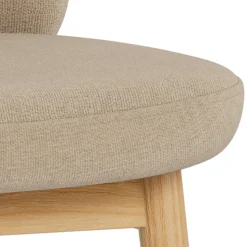 ACTONA GROUP Barhocker »Sophia - Bequemer Barstuhl aus Eiche mit Fußstütze & Rückenlehne« Set, 2 Stk. tlg. Skandinavisches Design, Sitz aus Stoff, für Küche & Essbereich