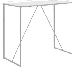 ACTONA GROUP Bartisch mit schmalem Metallfuß, Breite 120 cm, in weiteren Variationen
