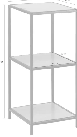 ACTONA GROUP Bücherregal Metallgestell im modernen Industrielook, 2 Einlegeböden, Höhe 82,5 cm