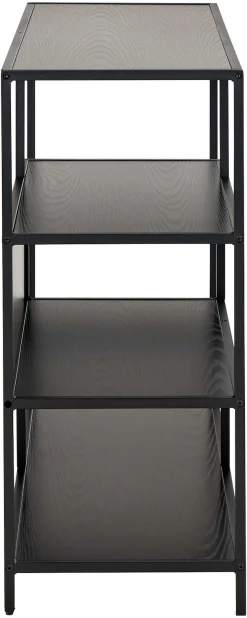 ACTONA GROUP Bücherregal »Seaford, Standregal, Regal, Raumteiler« 114x35x78 cm,schwarzer Stahlrahmen, 5 Regale, Wendemodul, Breite 114 cm