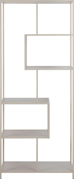 ACTONA GROUP Bücherregal »Seaford, Standregal, Regal, Raumteiler« 77x35x185 cm,grauer Stahlrahmen, asymmetrisch, Breite 77 cm