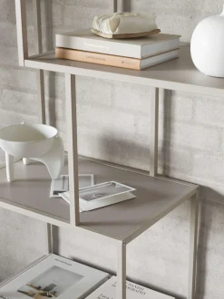 ACTONA GROUP Bücherregal »Seaford, Standregal, Regal, Raumteiler« 77x35x185 cm,grauer Stahlrahmen, asymmetrisch, Breite 77 cm