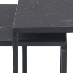ACTONA GROUP Beistelltisch »Infinity« Set, 3 Stück,Satz mit Tischen, Schlittenbeine aus schwarzem Metall, (Set, 2 st)
