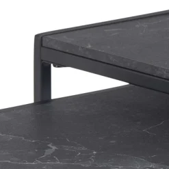 ACTONA GROUP Beistelltisch »Infinity« Set, 3 Stück,Satz mit Tischen, Schlittenbeine aus schwarzem Metall, (Set, 2 st)