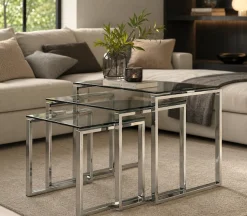 ACTONA GROUP Beistelltisch »Katrine 3er Set, moderne Glas Satztische, zeitloses Design« Set, Couchtisch, Sofatisch, OTTOs Choice,OTTOs Choice, Platzsparend, stilvoll & flexibel kombinierbar