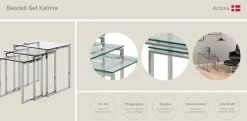 ACTONA GROUP Beistelltisch »Katrine 3er Set, moderne Glas Satztische, zeitloses Design« Set, Couchtisch, Sofatisch, OTTOs Choice,OTTOs Choice, Platzsparend, stilvoll & flexibel kombinierbar