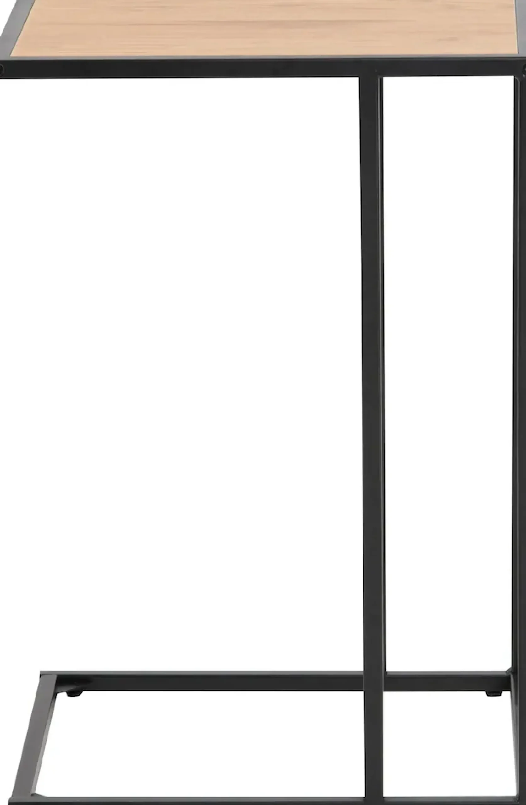 ACTONA GROUP Beistelltisch »Seaford, Rechteckig, Scandi Design, matte Wildeichenoptik, Modern« Wohnzimmertisch, kleiner Tisch, matte schwarze Metallbeine, H: 63 cm