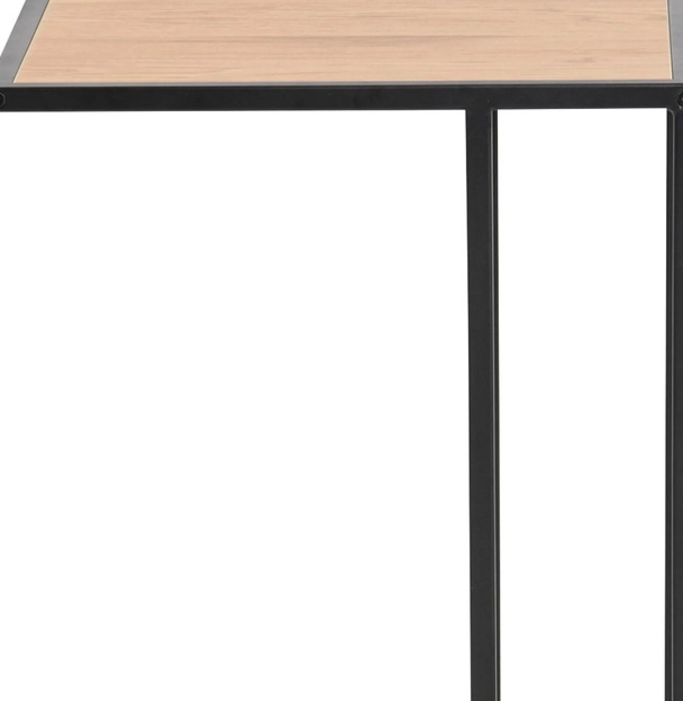 ACTONA GROUP Beistelltisch »Seaford, Rechteckig, Scandi Design, matte Wildeichenoptik, Modern« Wohnzimmertisch, kleiner Tisch, matte schwarze Metallbeine, H: 63 cm