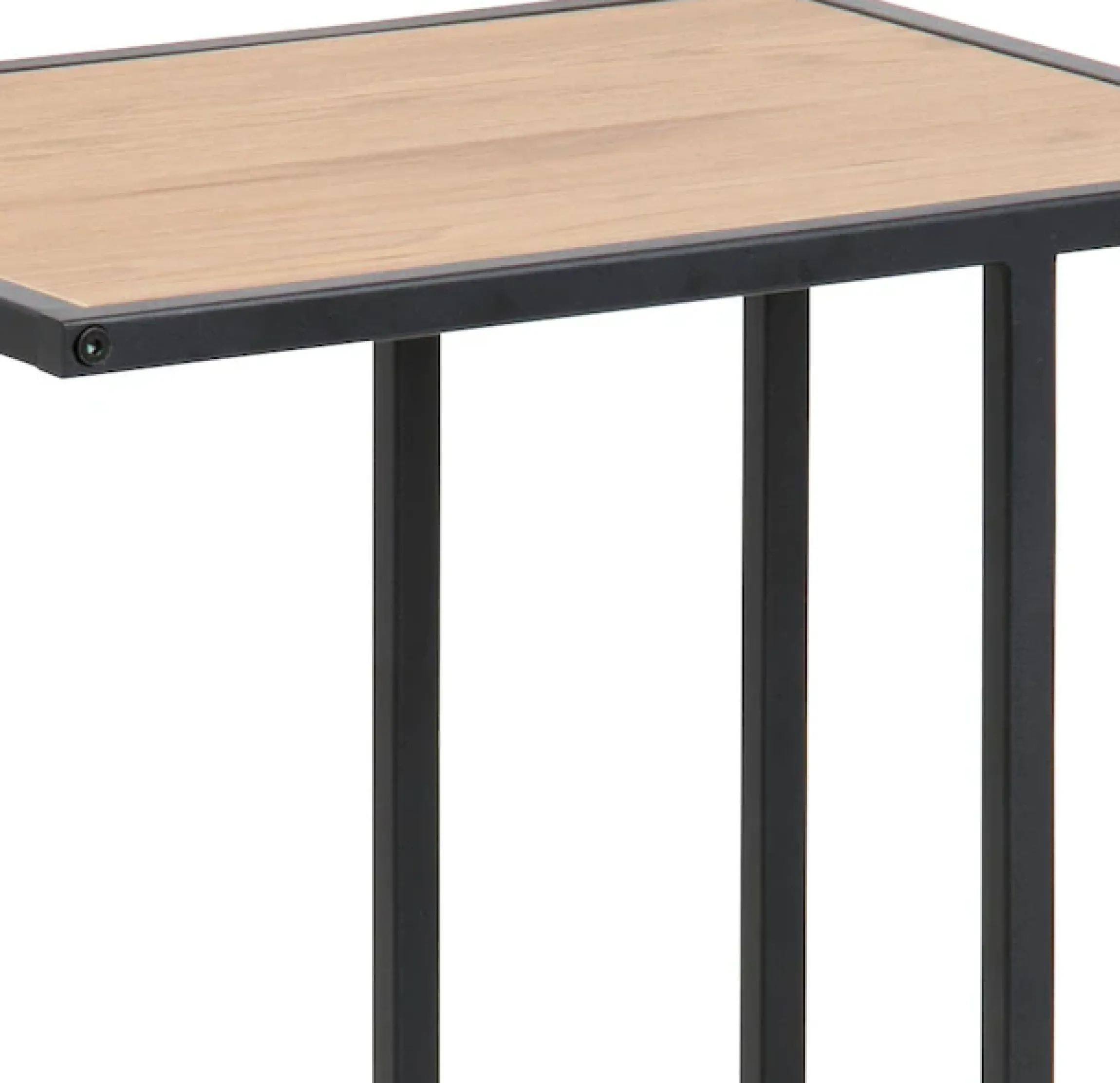 ACTONA GROUP Beistelltisch »Seaford, Rechteckig, Scandi Design, matte Wildeichenoptik, Modern« Wohnzimmertisch, kleiner Tisch, matte schwarze Metallbeine, H: 63 cm