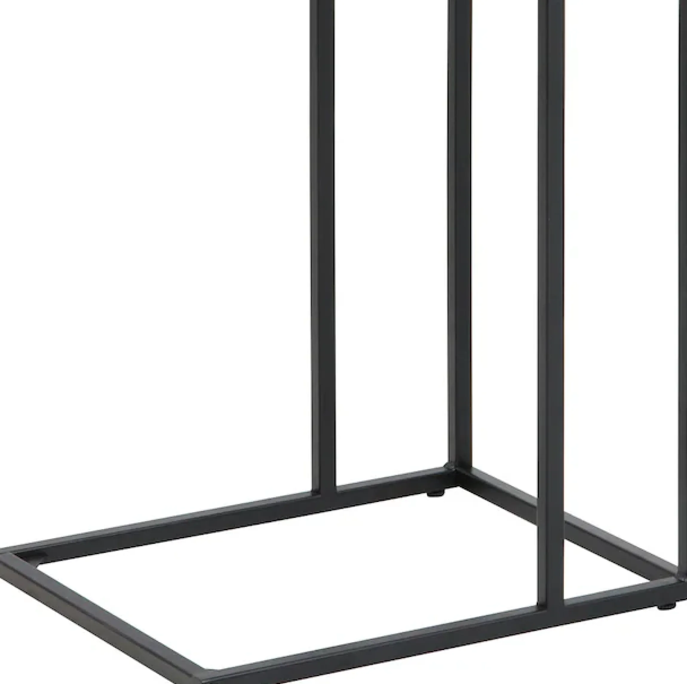 ACTONA GROUP Beistelltisch »Seaford, Rechteckig, Scandi Design, matte Wildeichenoptik, Modern« Wohnzimmertisch, kleiner Tisch, matte schwarze Metallbeine, H: 63 cm