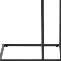 ACTONA GROUP Beistelltisch »Seaford, Rechteckig, Scandi Design, matte Wildeichenoptik, Modern« Wohnzimmertisch, kleiner Tisch, matte schwarze Metallbeine, H: 63 cm