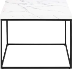 ACTONA GROUP Couchtisch »Barossa, Wohnzimmer-Tisch, quadratisch, in Steinoptik, Modern« Steinoptik, schwarze Stahlbeine, in mehreren Varianten, B: 60 cm