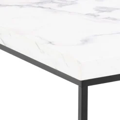 ACTONA GROUP Couchtisch »Barossa, Wohnzimmer-Tisch, quadratisch, in Steinoptik, Modern« Steinoptik, schwarze Stahlbeine, in mehreren Varianten, B: 60 cm