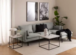 ACTONA GROUP Couchtisch »Barossa, Wohnzimmer-Tisch, quadratisch, in Steinoptik, Modern« Steinoptik, schwarze Stahlbeine, in mehreren Varianten, B: 60 cm