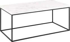 ACTONA GROUP Couchtisch »Barossa, Wohnzimmertisch, Sofatisch, Steinoptik, rechteckig« Moderner Scandi-Stil, schwarze Stahlgestell, Mehrere Varianten