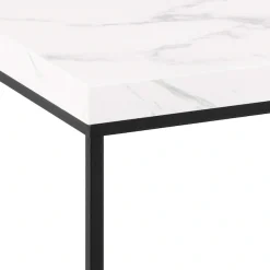 ACTONA GROUP Couchtisch »Barossa, Wohnzimmertisch, Sofatisch, Steinoptik, rechteckig« Moderner Scandi-Stil, schwarze Stahlgestell, Mehrere Varianten