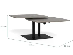 ACTONA GROUP Couchtisch »Carballo« Tisch, grau, Rotation,122x70x40cm
