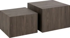 ACTONA GROUP Couchtisch »Dice« Set, Im Set 2 Stück, 2 Stk. tlg. Couchtischsatz, Schwartz Ocean rau Papier, 2 stk, 58x58x40cm