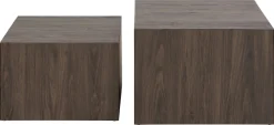 ACTONA GROUP Couchtisch »Dice« Set, Im Set 2 Stück, 2 Stk. tlg. Couchtischsatz, Schwartz Ocean rau Papier, 2 stk, 58x58x40cm