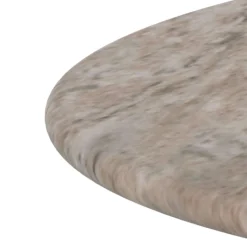 ACTONA GROUP Couchtisch »Ferrol Beistelltisch– stilvoll & modern mit eleganter Marmorplatte« Rund. Brauner Cocoa Marmor, mattes Bronze-Stahlgestell. Ø: 80 cm