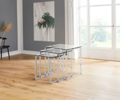 ACTONA GROUP Couchtisch »Karina« aus einem schönen chromfarbenen Metallgestell, Breite 40 cm