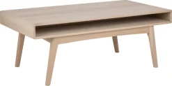 ACTONA GROUP Couchtisch »Marte Beistelltisch – zeitlos & praktisch mit offenem Stauraum« Weiß pigmentiertes Eichenfurnier, pflegeleicht & robust. B: 130 cm.