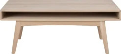 ACTONA GROUP Couchtisch »Marte Beistelltisch – zeitlos & praktisch mit offenem Stauraum« Weiß pigmentiertes Eichenfurnier, pflegeleicht & robust. B: 130 cm.