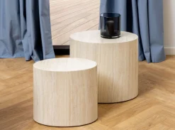 ACTONA GROUP Couchtisch »Mice 2er Set - oval, skandinavisch & modern, pflegeleicht, Komplettset« Couchtisch, Beistelltisch,moderne ovale Form (Set, 2 st). in verschiedenen Farben, pflegeleicht