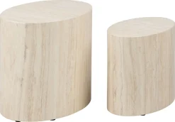 ACTONA GROUP Couchtisch »Mice 2er Set - oval, skandinavisch & modern, pflegeleicht, Komplettset« Couchtisch, Beistelltisch,moderne ovale Form (Set, 2 st). in verschiedenen Farben, pflegeleicht