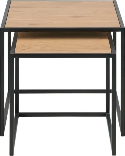 ACTONA GROUP Couchtisch »Seaford« Beistelltisch, Sofatisch, OTTOs Choice,Couchtisch-Set, Wildeiche-Optik, Gestell aus Stahl, Satz mit 2 Teilen