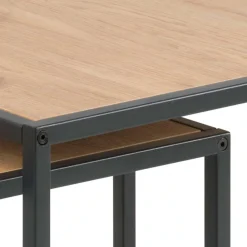 ACTONA GROUP Couchtisch »Seaford« Beistelltisch, Sofatisch, OTTOs Choice,Couchtisch-Set, Wildeiche-Optik, Gestell aus Stahl, Satz mit 2 Teilen