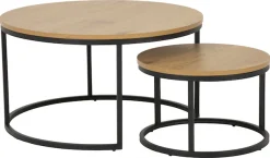 ACTONA GROUP Couchtisch »Spiro 2er Set, rund – modern & stilvoll kombinieren, zeitloses Design« Couchtisch, Beistelltisch, 2 Stk. tlg. OTTOs Choice Holzoptik, pflegeleicht & robustes Metallgestell
