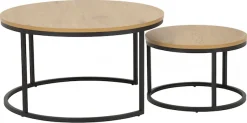 ACTONA GROUP Couchtisch »Spiro 2er Set, rund – modern & stilvoll kombinieren, zeitloses Design« Couchtisch, Beistelltisch, 2 Stk. tlg. OTTOs Choice Holzoptik, pflegeleicht & robustes Metallgestell