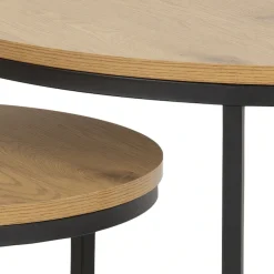 ACTONA GROUP Couchtisch »Spiro 2er Set, rund – modern & stilvoll kombinieren, zeitloses Design« Couchtisch, Beistelltisch, 2 Stk. tlg. OTTOs Choice Holzoptik, pflegeleicht & robustes Metallgestell