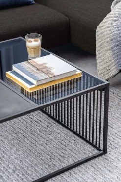 ACTONA GROUP Couchtisch »Strington, Marmoroptik schwarz - modern & stilvoll, pflegeleicht« Couchtisch, Beistelltisch, Kaffeetisch,OTTOs Choice,Glasplatte & Metallgestell, verschiedeneFormen