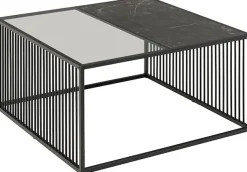 ACTONA GROUP Couchtisch »Strington, Marmoroptik schwarz - modern & stilvoll, pflegeleicht« Couchtisch, Beistelltisch, Kaffeetisch,OTTOs Choice,Glasplatte & Metallgestell, verschiedeneFormen
