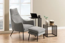 ACTONA GROUP Couchtisch »Strington Beistelltisch, Belastbarkeit bis 20 kg, verschiedene Größen« Ecktisch, Metalllamellen, in verschiedene Tischplatten, pflegeleicht