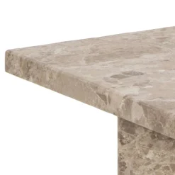 ACTONA GROUP Couchtisch »Vega« Couchtisch,V-förmig Gestell ,matt Latte lackiert Marmor, 90x90x42 cm