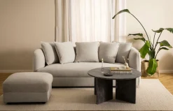 ACTONA GROUP Couchtisch »Vega« Rund Couchtisch, V-förmig Gestell matt braun lackiert Marmor, Ø90x42cm
