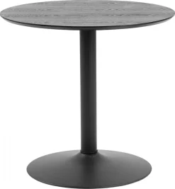 ACTONA GROUP Esstisch »Ibiza, Runder Küchentisch - pflegeleicht, platzsparend & robust« Tisch, Tulpentisch, 1 Stk. tlg. Cafetisch, Esstisch rund Ø 80 cm, Schwarz, mit Trompete Gestell