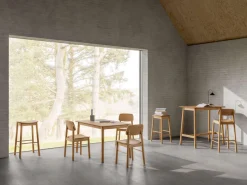 ACTONA GROUP Esstisch »Küchentisch Barlow, lackierte eichenfurnierte Tischplatte« Gestell aus Massivholz, gebeizt & lackiert, 120x80x74,8 cm