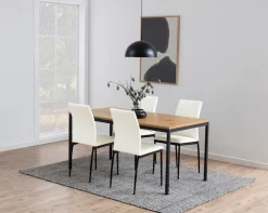 ACTONA GROUP Esstisch mit Gestell aus pulverbeschichtetem Metall, Breite 160 cm
