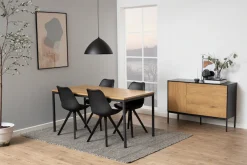 ACTONA GROUP Esstisch mit Gestell aus pulverbeschichtetem Metall, Breite 160 cm
